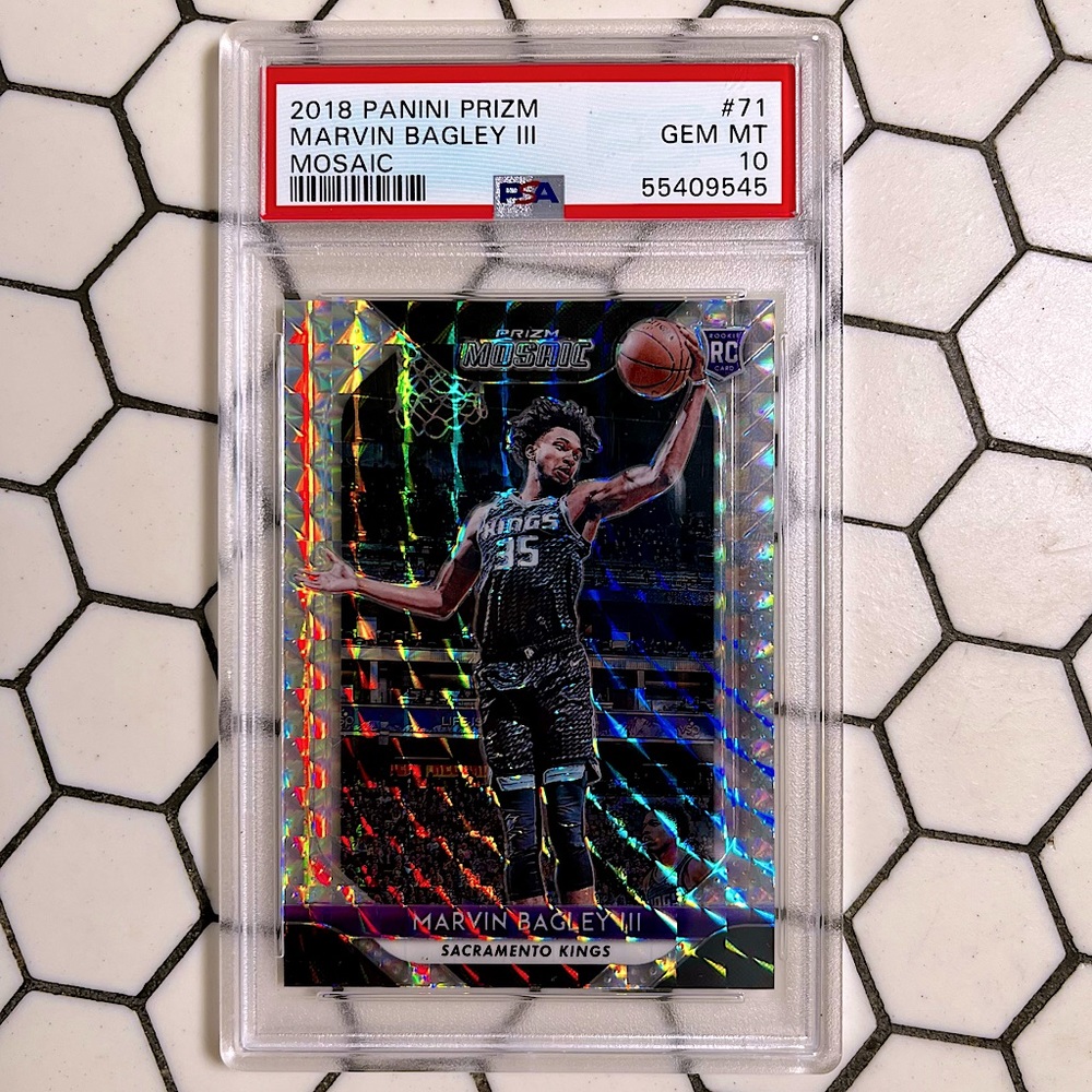 2018-19 Panini Prizm Mosaic Marvin Bagley III #71 PSA 10 GEM MT Rookie RC